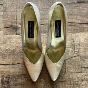 Stuart Weitzman Vintage Gold Heels